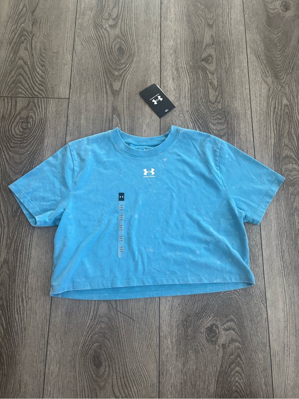 Under Armour Girls' Light Blue Short-Sleeve Crop Tee